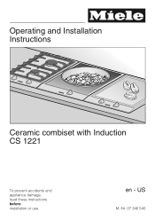 Miele CS1221I Product Manual