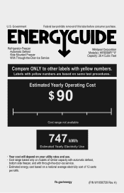 Whirlpool WRS588FIHV Energy Guide