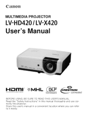Canon LV-X420 User Manual