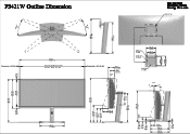 Dell P3421W Outline Dimension Guide