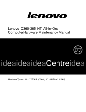 Lenovo C365 Lenovo C360-365 NT All-In-One Computer Hardware Maintenance Manual