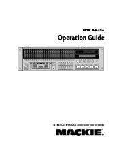 Mackie SDR24/96 Operation Guide