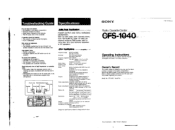 Sony CFS-1040 Users Guide