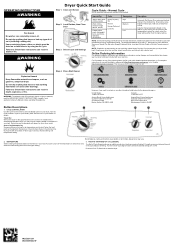 Amana NED4655EW Quick Reference Sheet