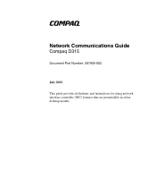 HP D315 Network Communications Guide -- Compaq D315