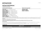 Kenwood DDX6018BT Instruction Manual