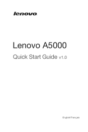 Lenovo A5000 (French/English) Quick Start Guide - Lenovo A5000 Smartphone