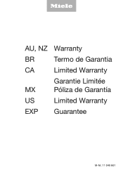 Miele HR 1724 G Warranty conditions