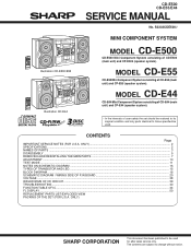 Sharp CD-E55 Service Manual