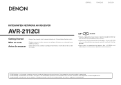 Denon AVR-2112CI AVR2112CI_GettingStarted