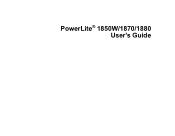 Epson PowerLite 1850W User's Guide