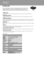 Sony ZS-S3IPBLACKN Marketing Specifications