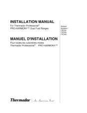Thermador PRD484EEHU Installation Manual
