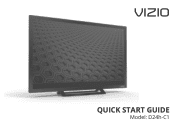 Vizio D24h-C1 Quickstart Guide (English)