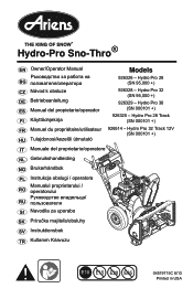 Ariens Hydro Pro Track 32 Owners Manual
