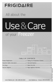 Frigidaire FFUM0623AW Use and Care Manual