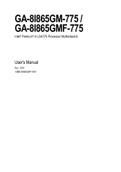 Gigabyte GA-8I865GM-775 Manual