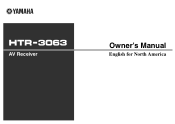 Yamaha HTR-3063 Owners Manual
