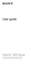 Sony Ericsson Xperia M4 Aqua User Guide