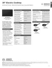 Bosch NETP069SUC Product Spec Sheet