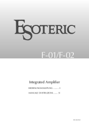 Esoteric F-01 / F-02 Owners Manual DE IT