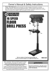 Harbor Freight Tools 61487 User Manual