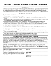KitchenAid UXL5430BSS Warranty Information