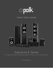 Polk Audio Signature S10e Information Sheet