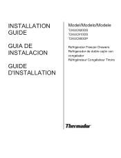 Thermador T24UC920DS Installation instructions