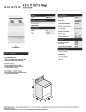 Amana ACR2303MFW Specification Sheet