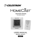 Celestron HomeCast Weather Station HomeCast Weather Station Manual (English, French, German, Italian, Spanish)