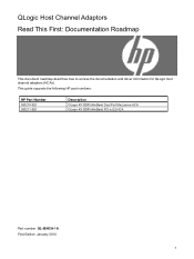 HP 4X QDR InfiniBand ConnectX-2 HP 4X QDR QLogic Host Channel Adaptors - Read This First: Documentation Roadmap