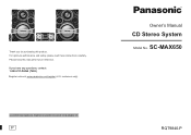 Panasonic SCMAX650 SCMAX650 User Guide