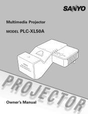 Sanyo XL50 Instruction Manual, PLC-XL50A