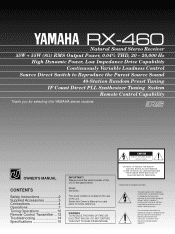 Yamaha RX-460 Owner's Manual