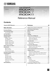 Yamaha MODX7 MODX6/MODX7/MODX8 Reference Manual