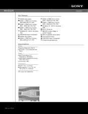 Sony XM-SD22X Marketing Specifications