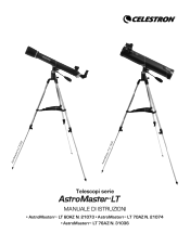 Celestron AstroMaster LT 70AZ Telescope AstroMaster LT Series Manual Italian