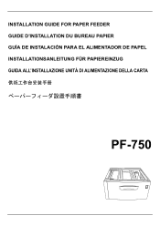 Kyocera FS-C8100DN PF-750 Installation Guide