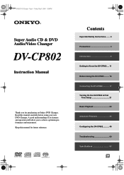 Onkyo DV-CP802 Owner Manual