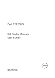 Dell E2223HV Display Manager Users Guide