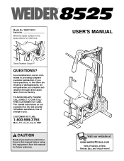 Weider 8525 English Manual