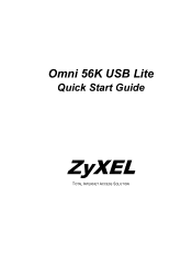 ZyXEL Omni 56K USB Lite Quick Start Guide