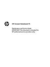 HP Stream 14-z000 HP Stream Notebook PC - Maintenance and Service Guide