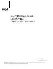 Intel BOXD865GVHZL Product Specification