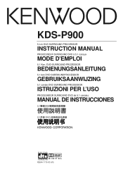 Kenwood KDS-P901 User Manual