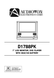 Audiovox D1788PK User Manual