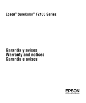 Epson SureColor F2100 Warranty Statement for Latin America