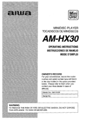 AIWA AM-HX30 Operating Instructions