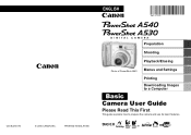 Canon A530 PowerShot A540 / A530 Manuals Camera User Guide Basic